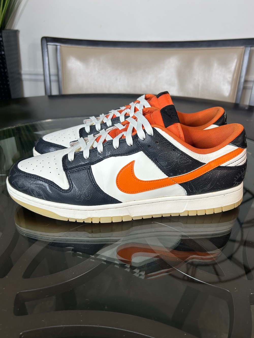 NIKE Dunk Low Premium Halloween Black Glow Men's Size 15 DD3357-100 Orange Sail